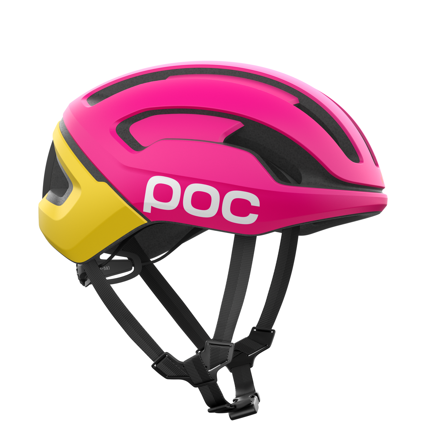 Kask szosowy POC OMNE AIR MIPS Logo różowy/żółty
