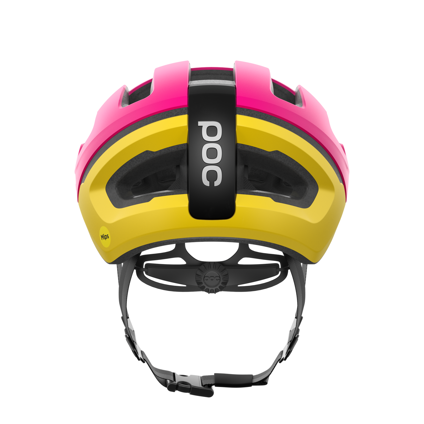 Kask szosowy POC OMNE AIR MIPS Logo różowy/żółty