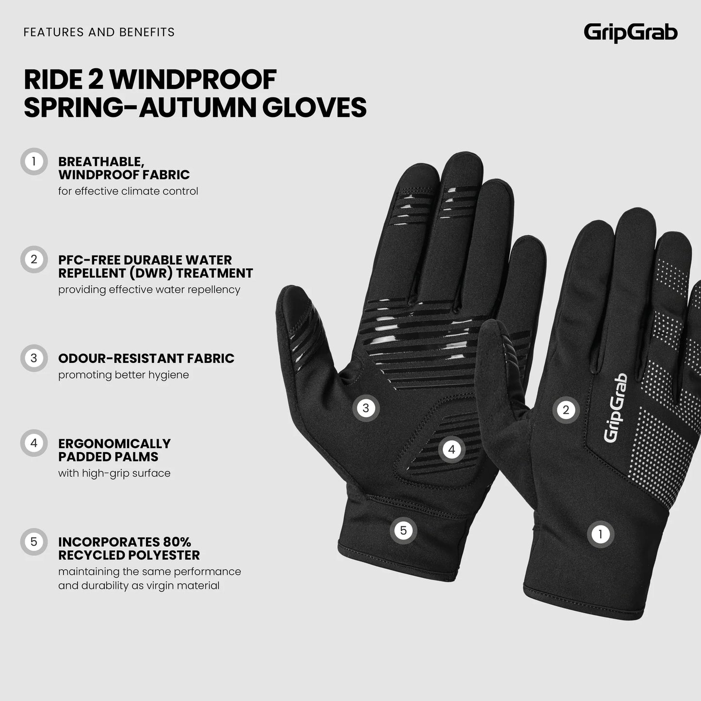 Rękawice GRIPGRAB RIDE 2 WINDPROOF SPRING AUTUMN żółte