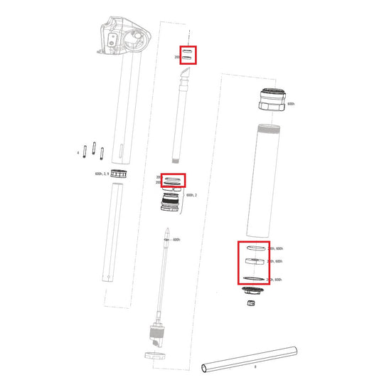 Zestaw konserwacyjny ROCKSHOX REVERB AXS A1/A2 200 godzin/rok