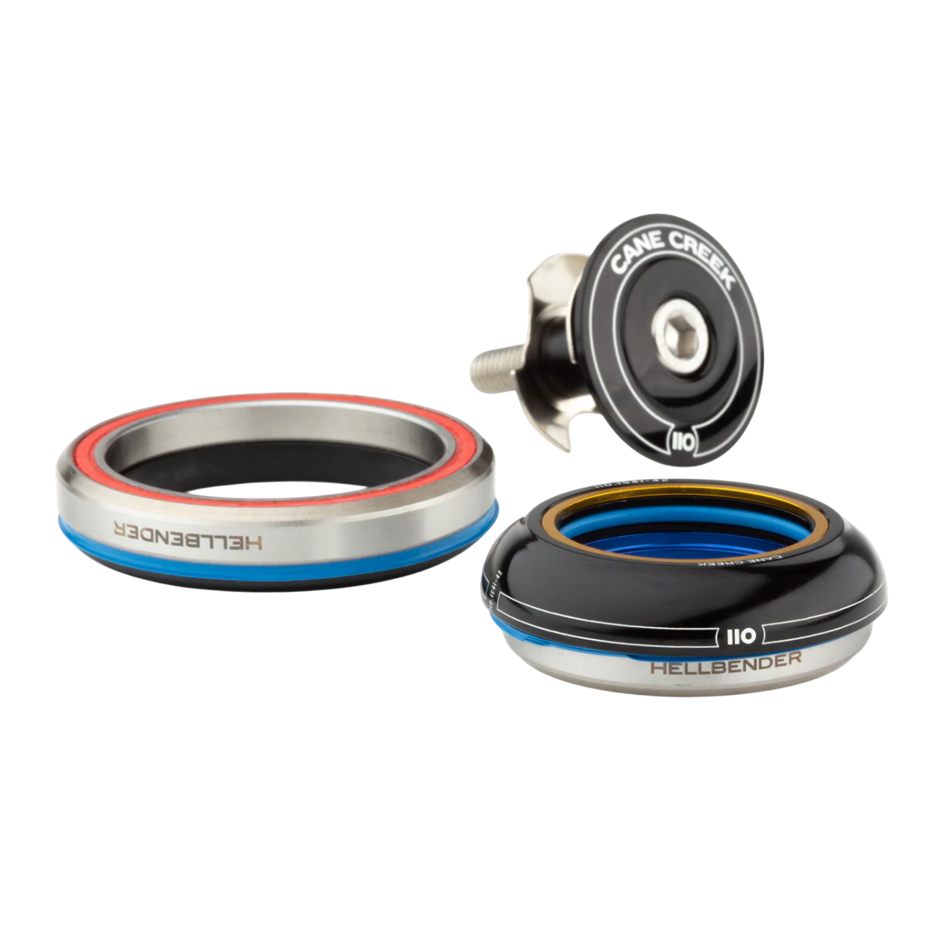 CANE CREEK 110 Tapered Headset, 1 1/8"-1.5", IS41/28.6/H9 | IS52/40, krótki, czarny