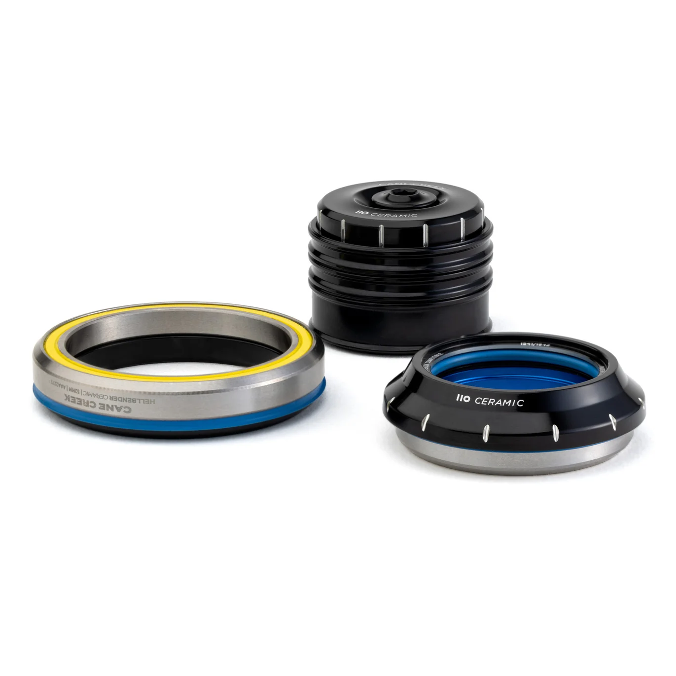 CANE CREEK 110 Ceramic Tapered Headset, 1 1/8"-1.5", IS42/28.6/H9 | IS52/40, czarny/srebrny