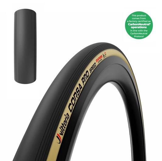 Opona VITTORIA CORSA PRO SPEED WIDE Graphene G2.0 700c Tubeless Ready Soft Beige