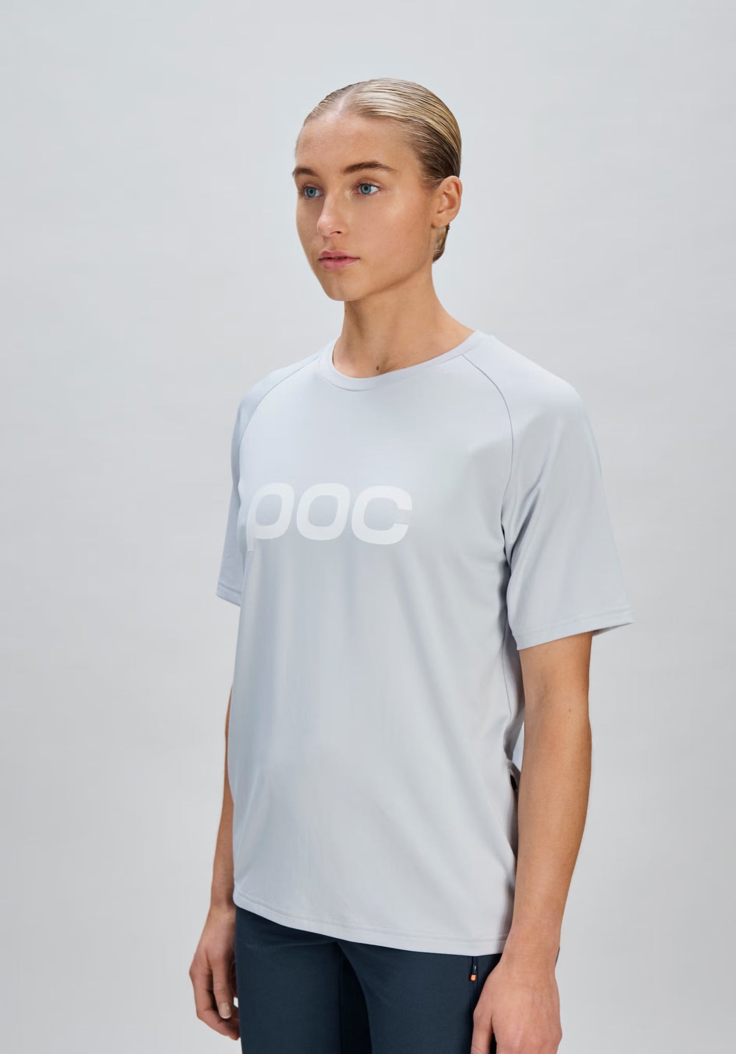 Damska koszulka z krótkim rękawem POC REFORM ENDURO jasnoszara