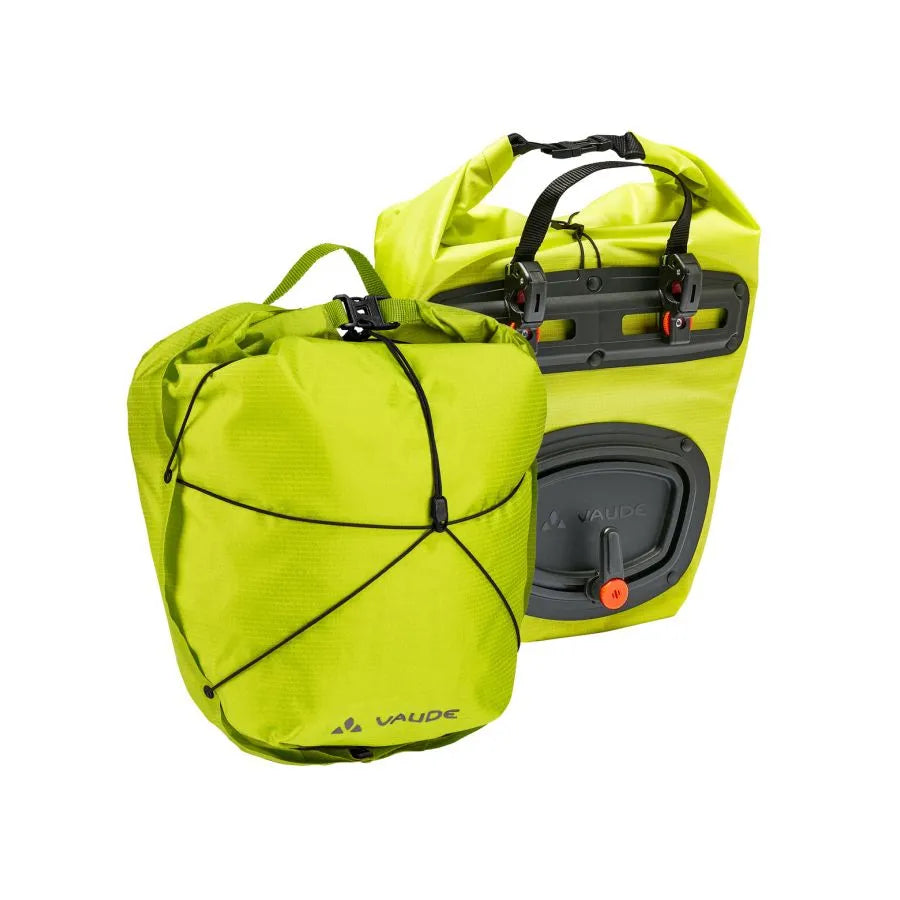 Para toreb bagażowych VAUDE AQUA FRONT LIGHT Luggage Carrier Bag 22 L Yellow