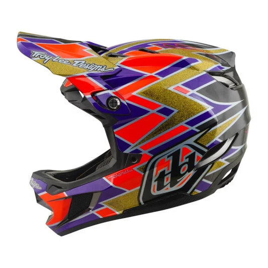Kask MTB TROY LEE DESIGNS D4 CARBON MIPS FLUSH Pomarańczowy/Fioletowy