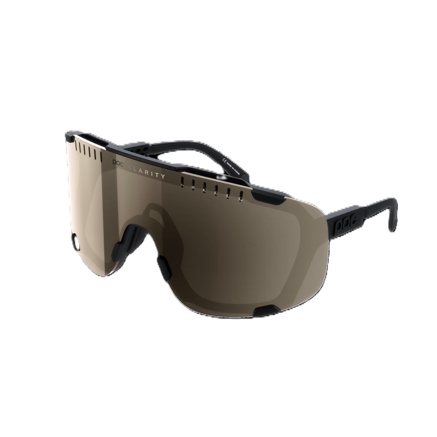 POC DEVOUR Glasses Black Clarity Trail Partly Sunny Silver Lens