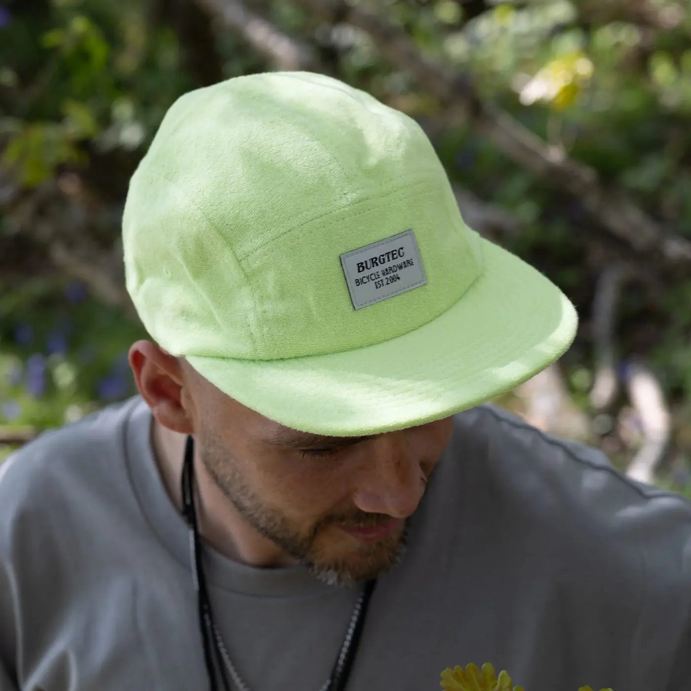 Czapka z daszkiem BURGTEC ARCADE FIVE PANEL, zielona