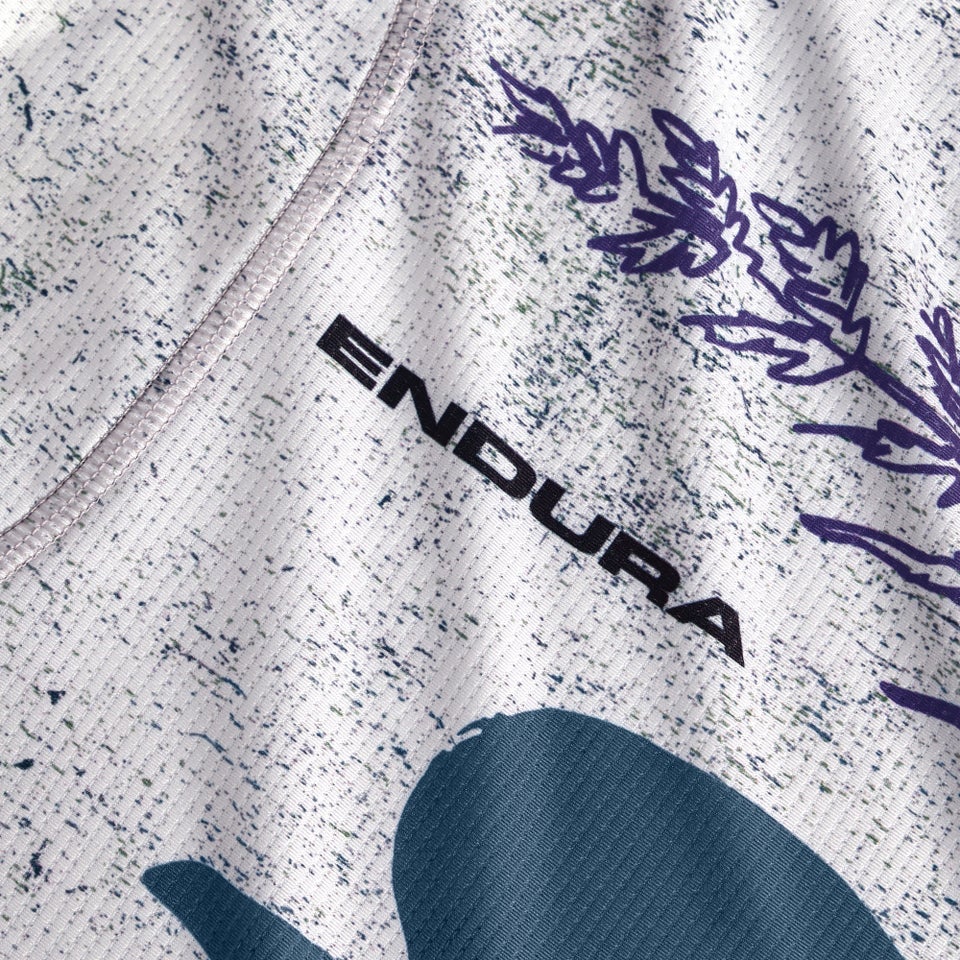 ENDURA SINGLETRACK PRINT TEE Short Sleeve Women's Aero Blue Jersey