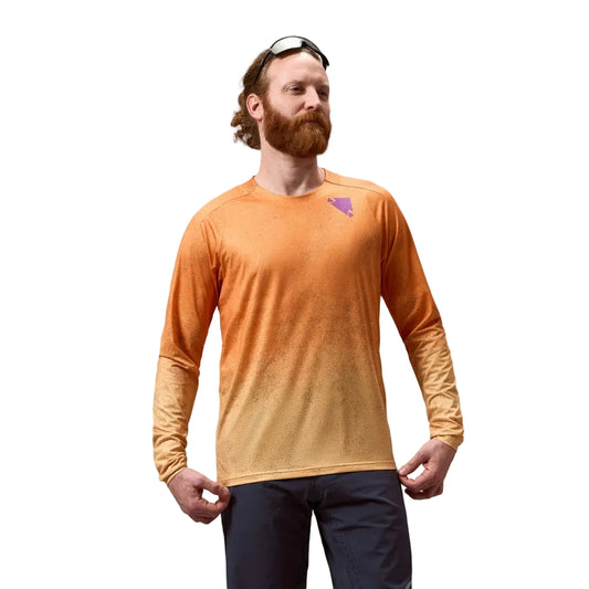 ENDURA SINGLETRACK PRINT Long Sleeve End Orange Jersey