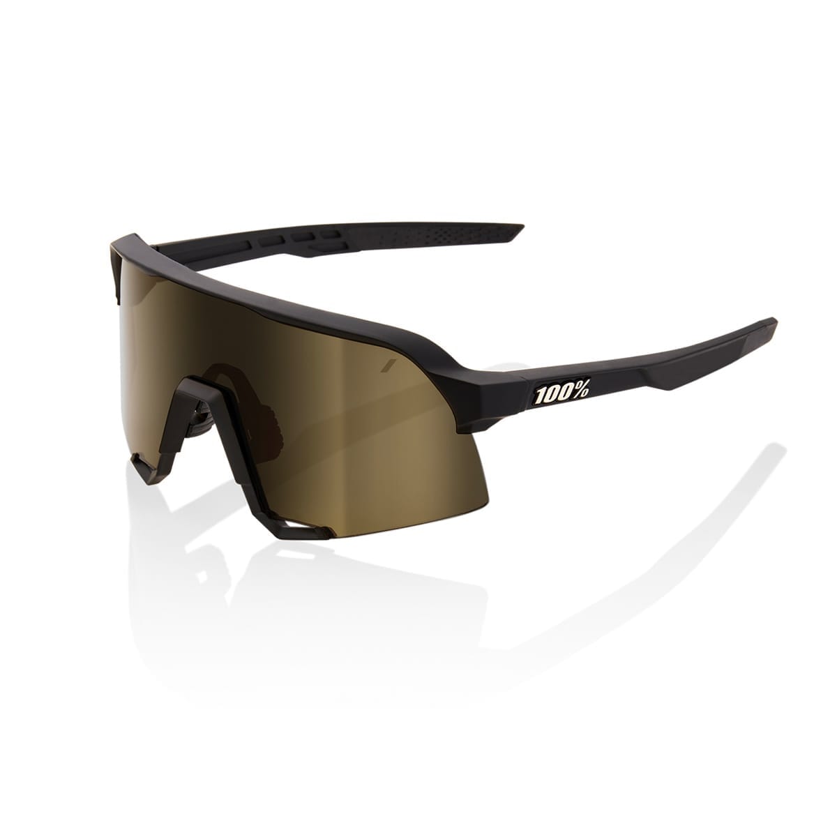 100% S3 Black Mirror Gold Glasses