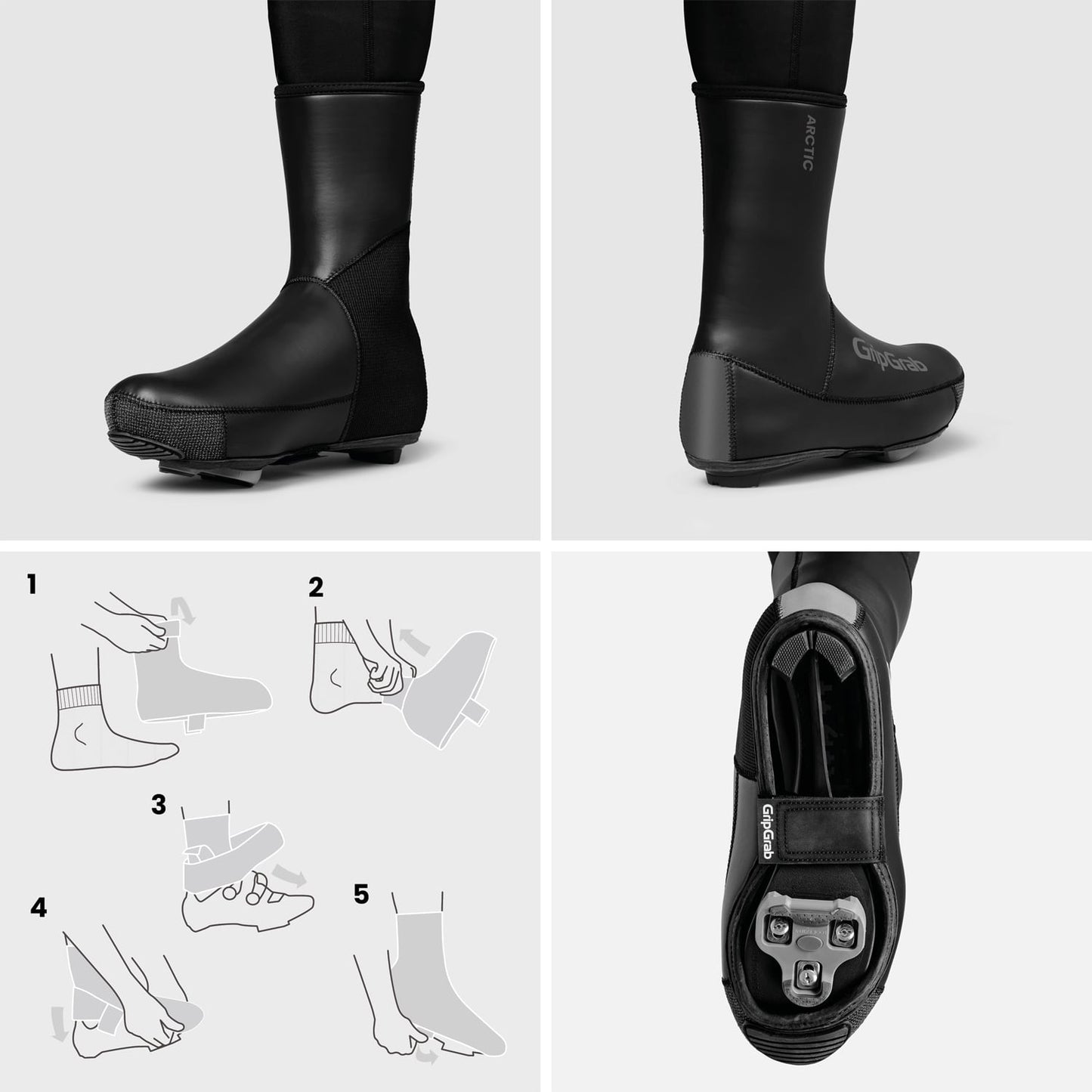 Pokrowiec na buty GRIPGRAB ARTIC 2 WATERPROOF ROAD czarny