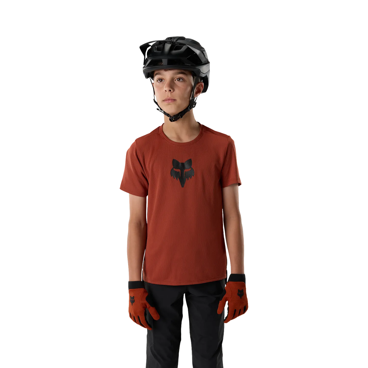 Koszulka rowerowa FOX RANGER FOX HEAD Junior Krótki Rękaw Acid Scarlet