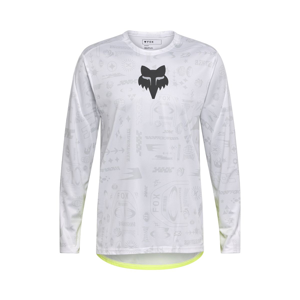 FOX RANGER LUNAR Long Sleeve Jersey White/Yellow - Special Edition