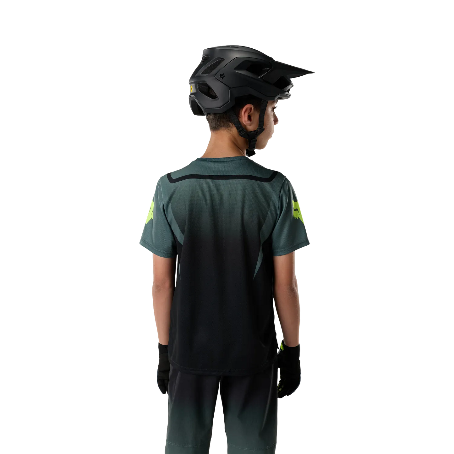 Koszulka rowerowa FOX RANGER FOUNDRY Junior Krótki Rękaw Szałwiowa