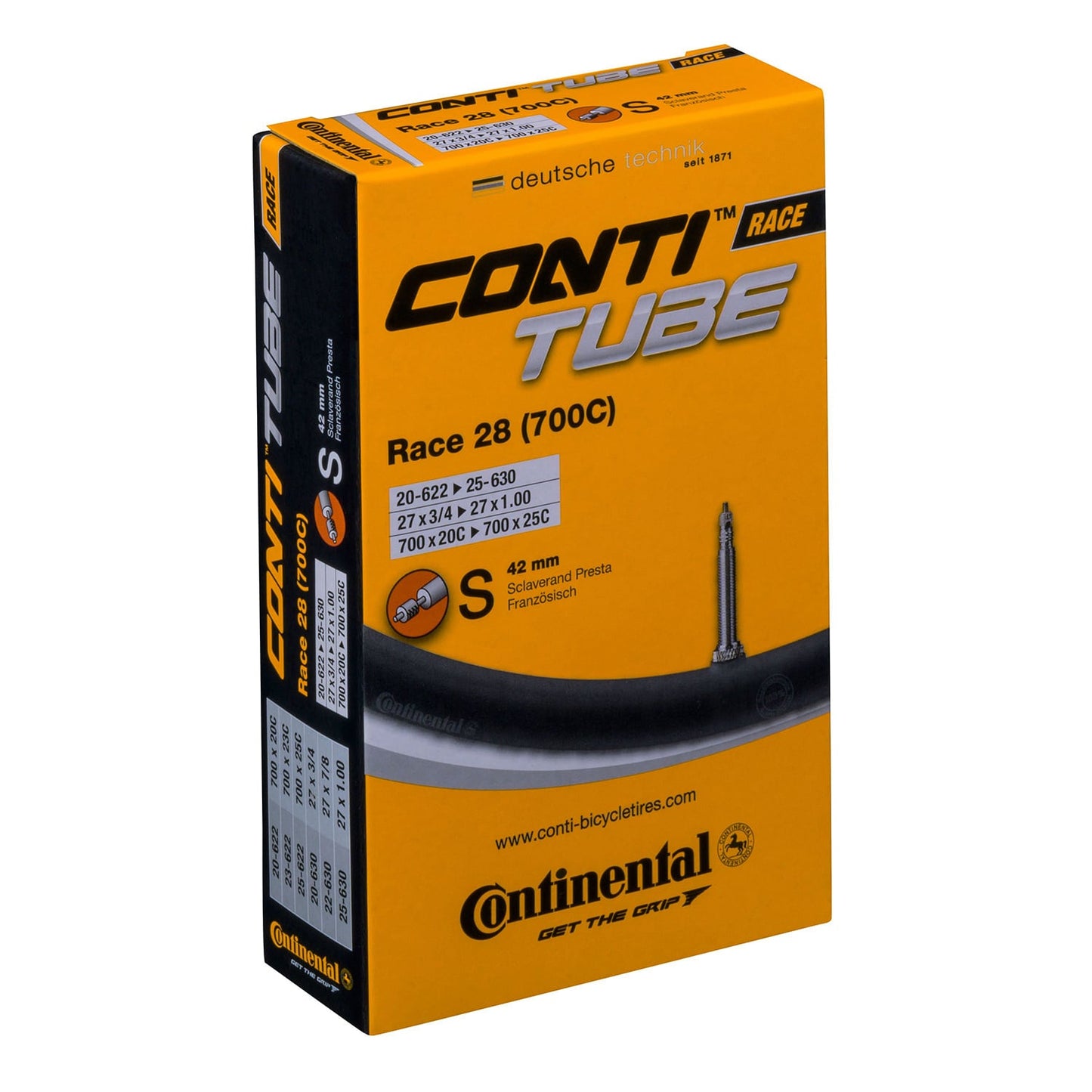 Dętka CONTINENTAL RACE 700x20/25c Presta