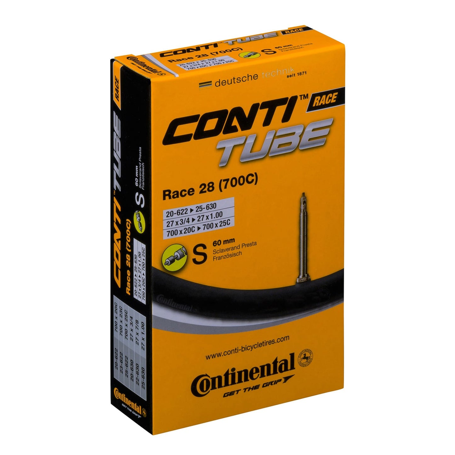 Dętka CONTINENTAL RACE 700x20/25c Presta