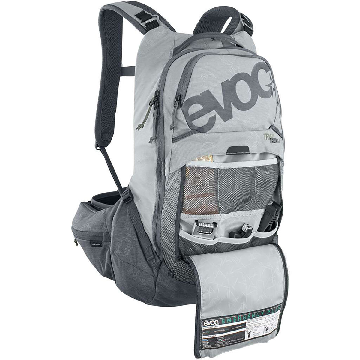 Plecak z grzbietem EVOC TRAIL PRO 16 szary