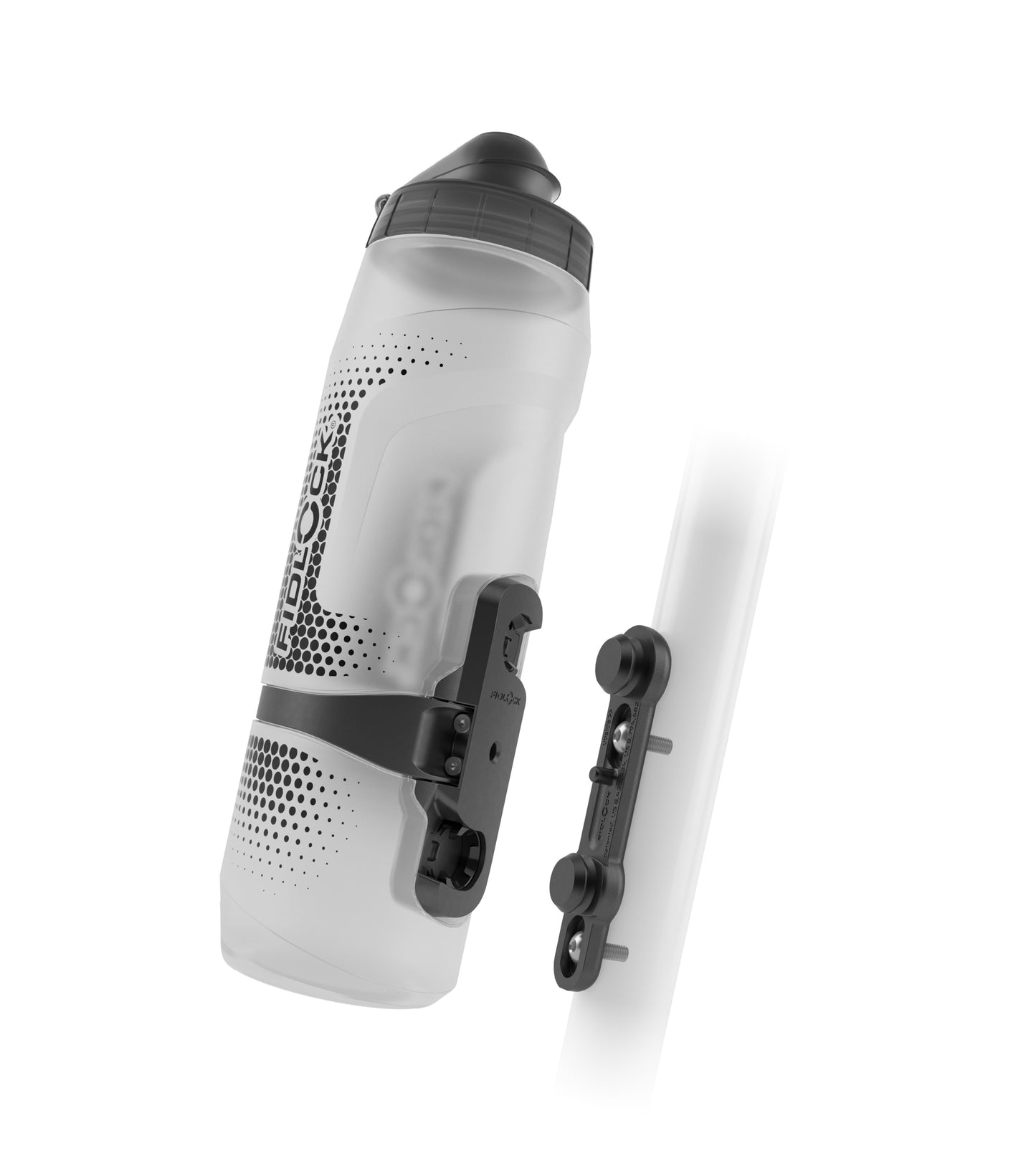 Zestaw bidon i koszyk na bidon FIDLOCK TWIST BIKE BASE 800 ml Przezroczysty