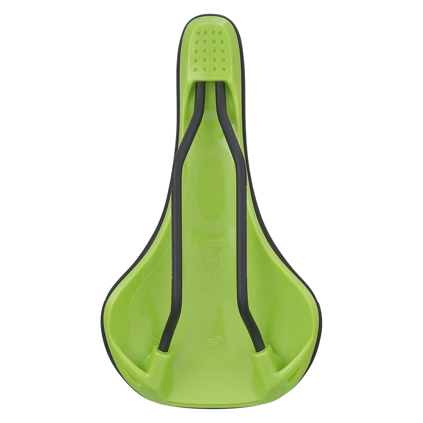 Siodełko SPANK OOZY 280 144mm Szyny CrMo Zielony