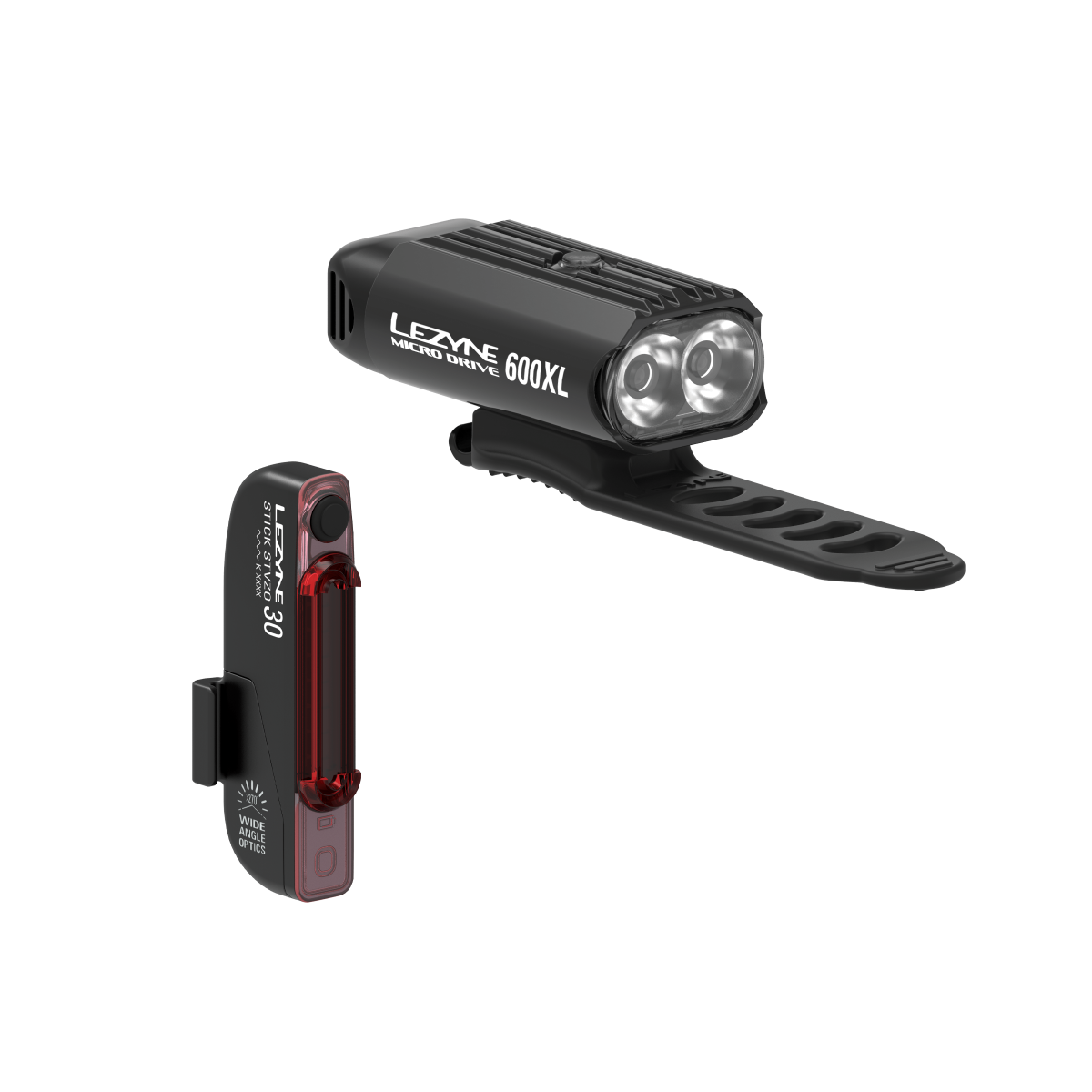Światła przednie i tylne LEZYNE MICRO DRIVE 600XL / STICK DRIVE