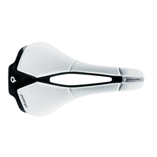 Siodełko karbonowe PROLOGO SCRATCH M5 PAS o szerokości 140 mm, białe