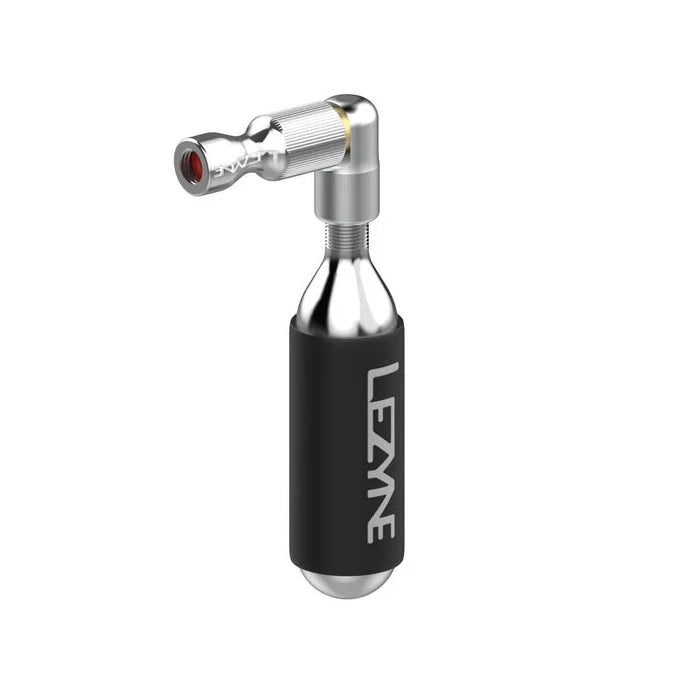 Iglica CO2 LEZYNE TRIGGER DRIVE + gwintowany nabój CO2 16g (x1) srebrny