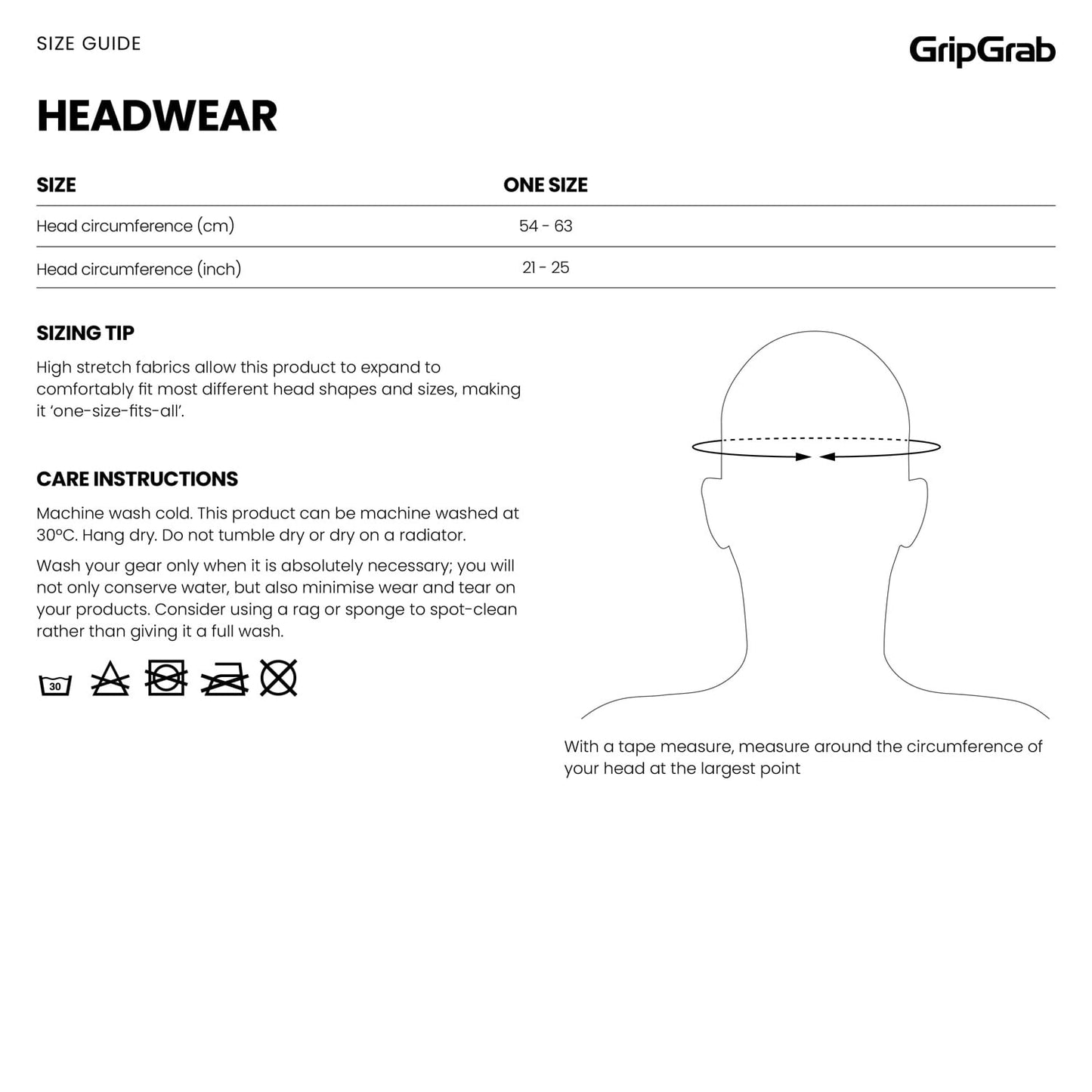 Kask GRIPGRAB UPF 50+ czarny
