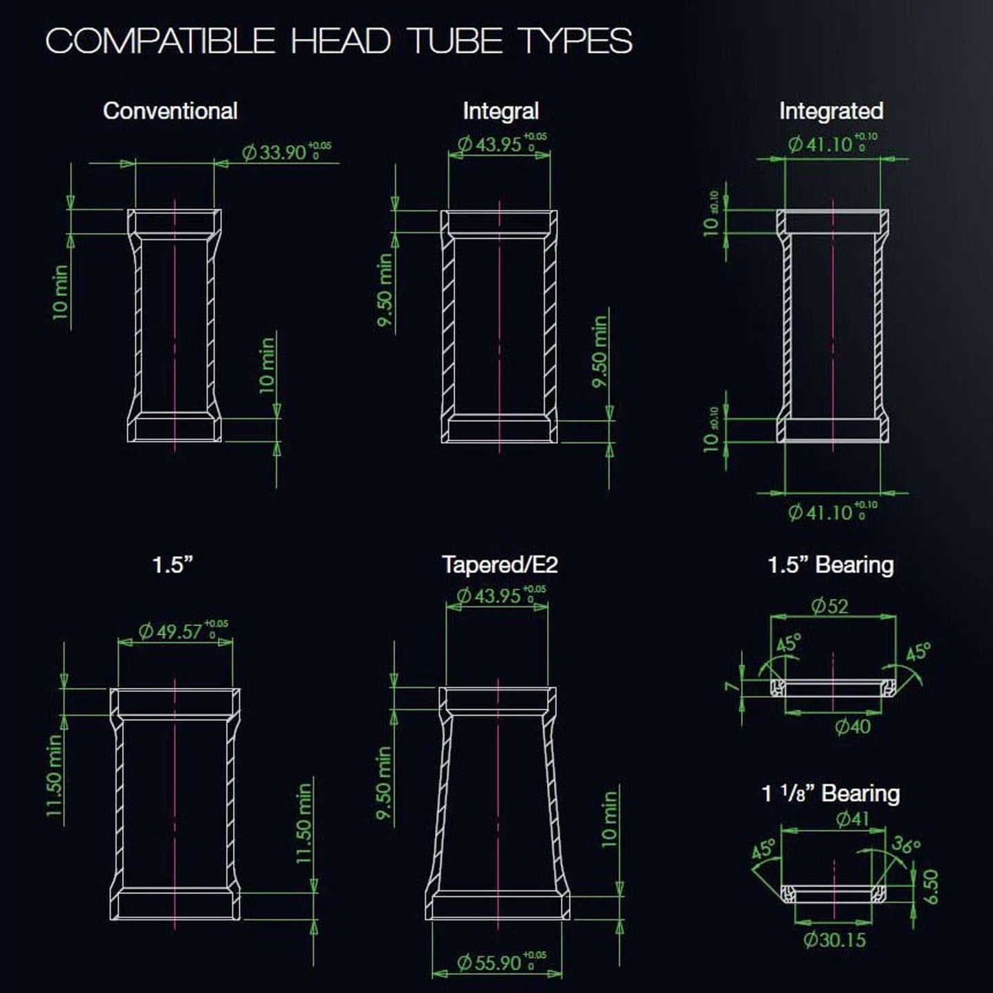 Wysoki kielich do półzintegrowanego zestawu słuchawkowego HOPE PICK'N'MIX 1"1/8 ZS49 Reduktor Czarny