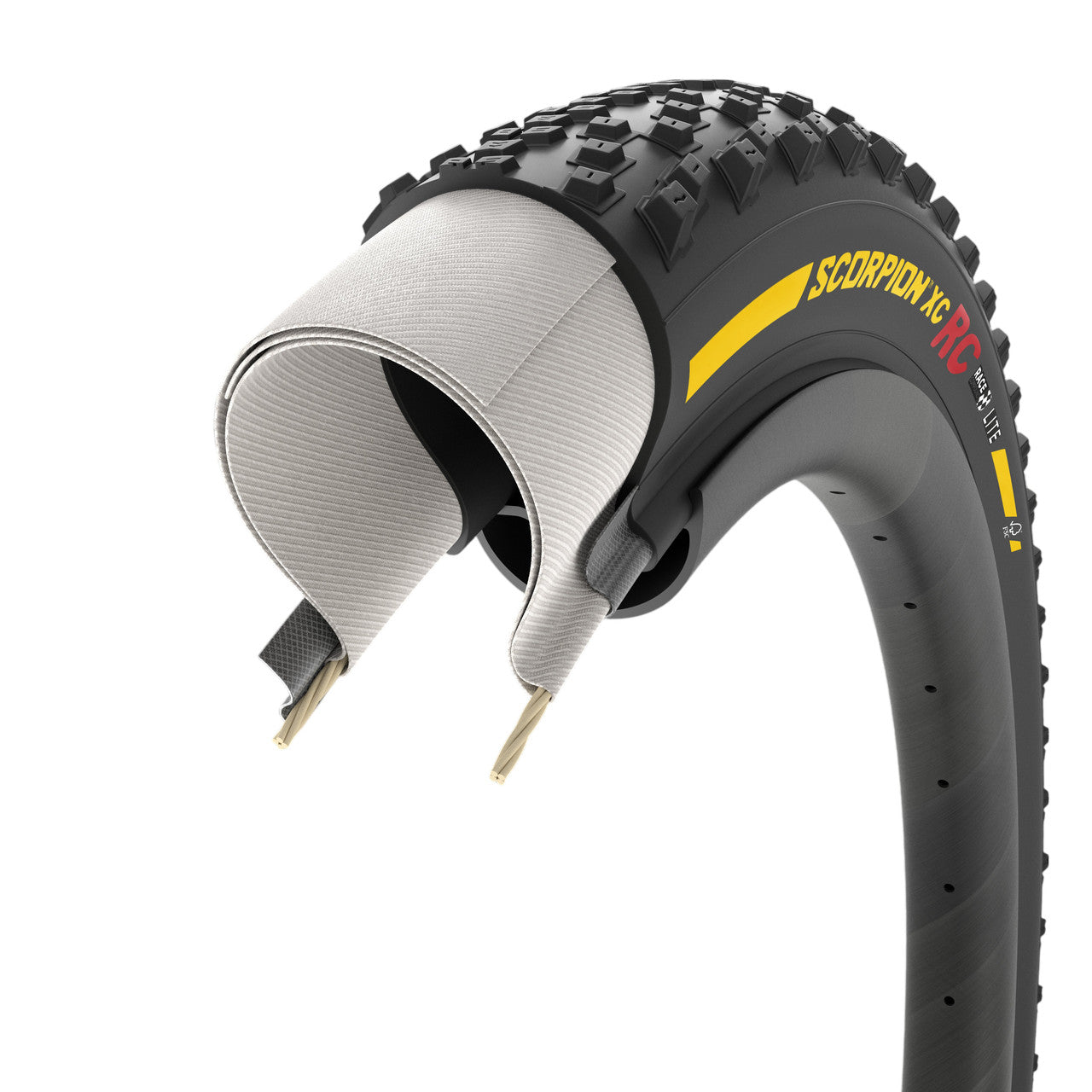 Opona PIRELLI SCORPION RACE XC RC Lite 29x2.40 Tubeless Ready Soft Yellow Team Edition