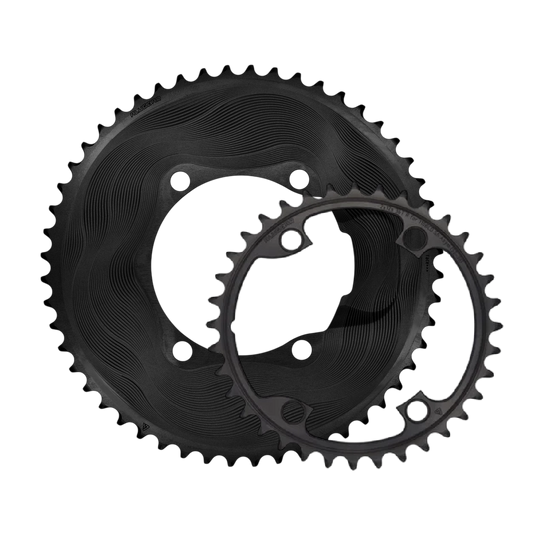 Para Tarcz 12V ALUGEAR AERO 110 BCD do Shimano Czarna