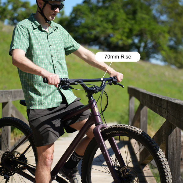 REDSHIFT Rise Flat Handlebar, 70 mm Rise, 800 mm