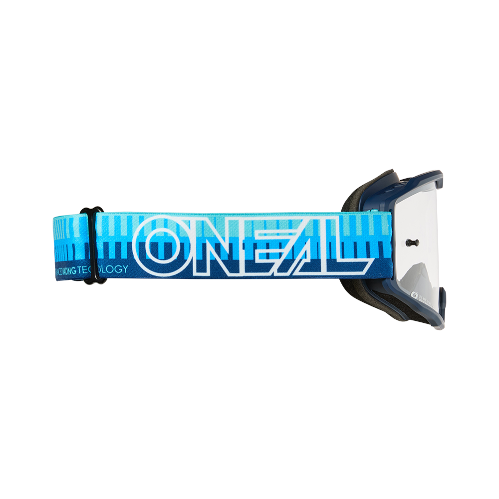 Maska O'NEAL B-10 STRIPED Mask Blue Clear Shield