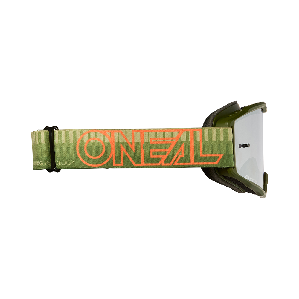 O'NEAL B-10 STRIPED Goggle Green/Orange Silver Mirror Screen – Probikeshop
