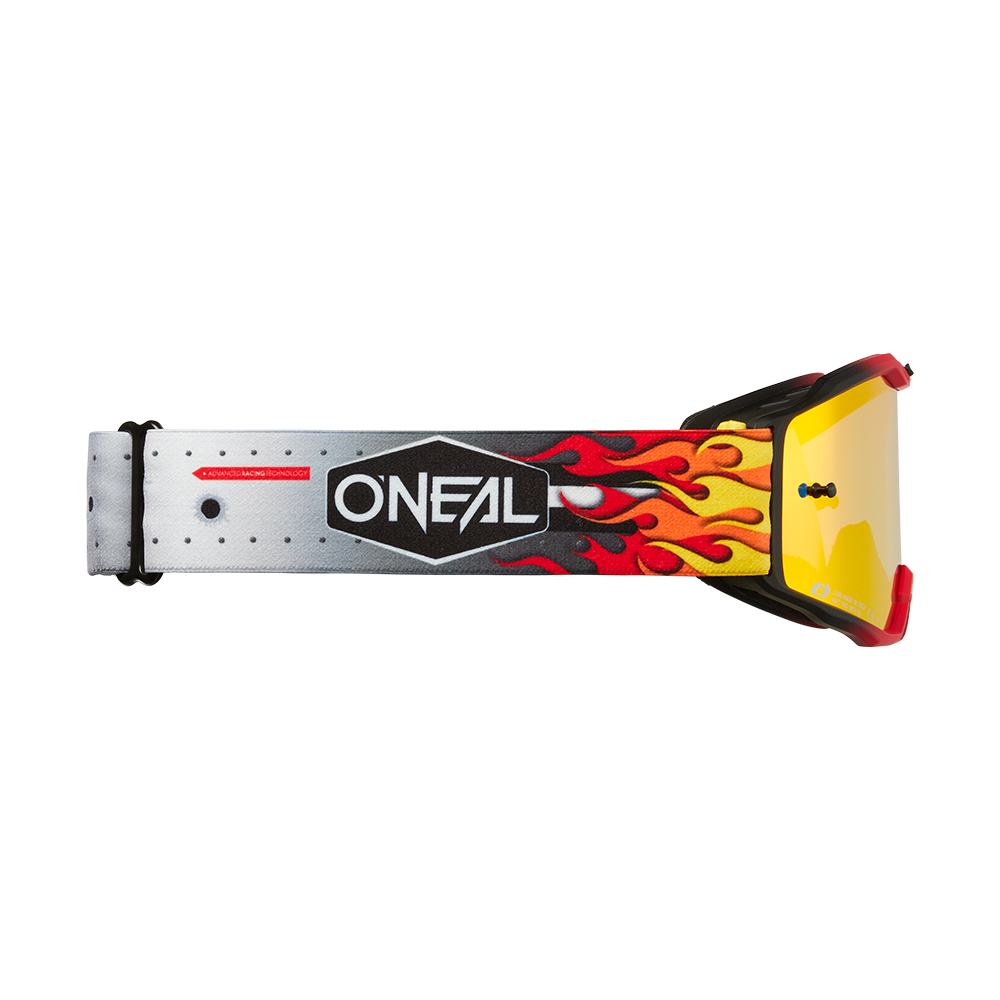 Gogle O'NEAL B-10 HR Junior z wieloma soczewkami Radium Red