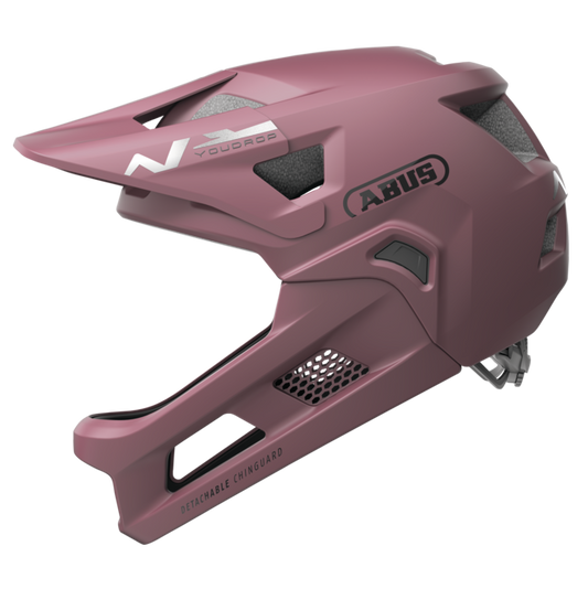 Kask MTB ABUS YOUDROP FF Junior Blush Czerwony