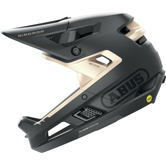 Kask MTB ABUS AIRDROP MIPS czarny/złoty
