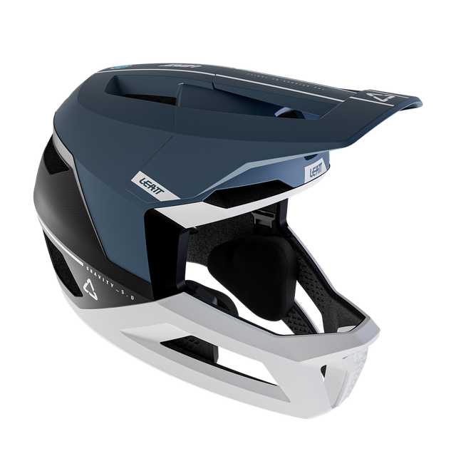 Kask LEATT GRAVITY 5.0 MTB niebieski/biały
