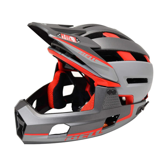 Kask MTB BELL SUPER AIR R MIPS szary/czerwony