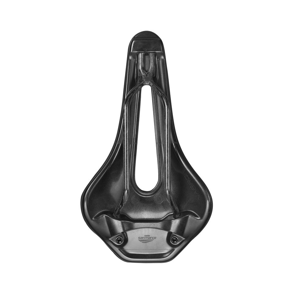 Siodełko SAN MARCO GROUND SHORT OPEN-FIT CARBON FX 140 mm czarne