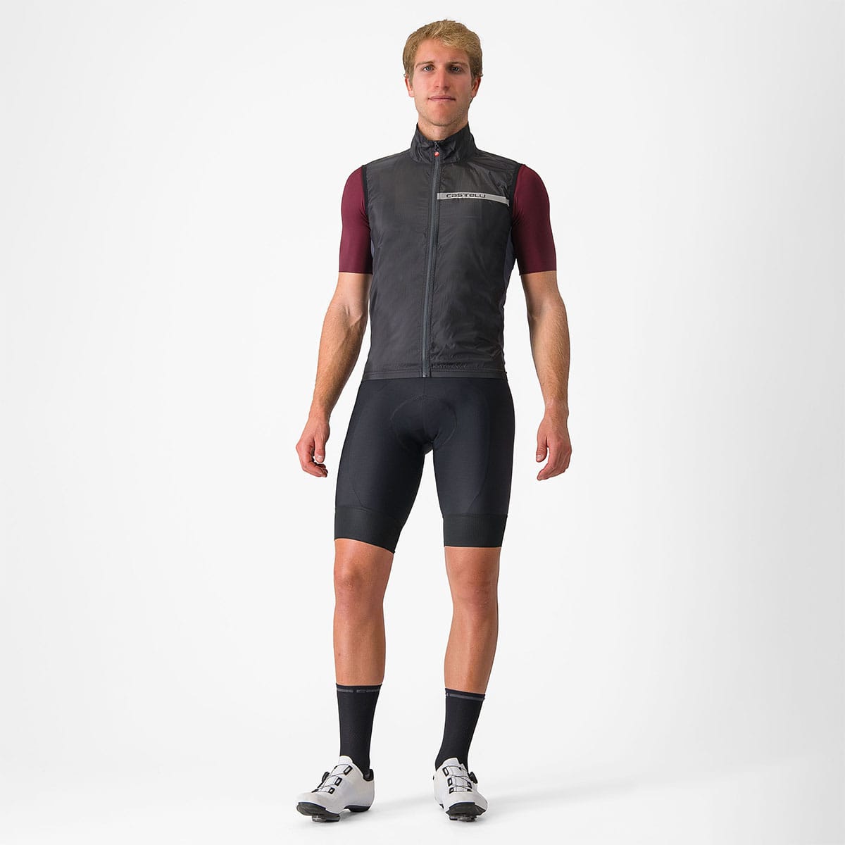 CASTELLI SQUADRA STRETCH Kamizelka czarny/szary
