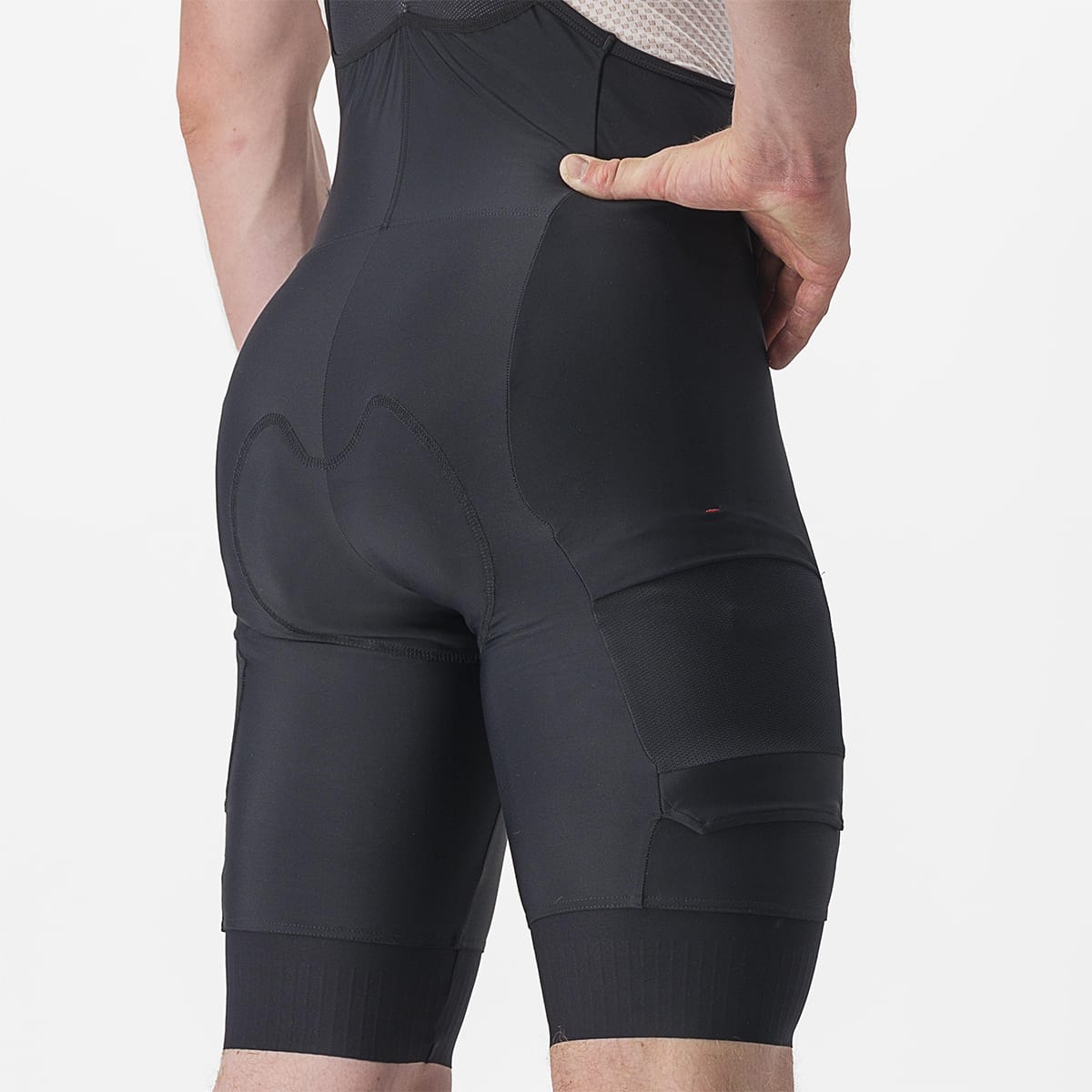 CASTELLI UNLIMITED CARGO Spodenki na szelkach czarny