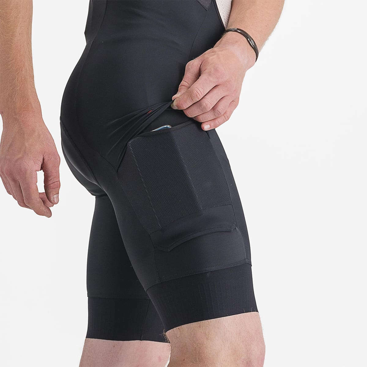 CASTELLI UNLIMITED CARGO Spodenki na szelkach czarny