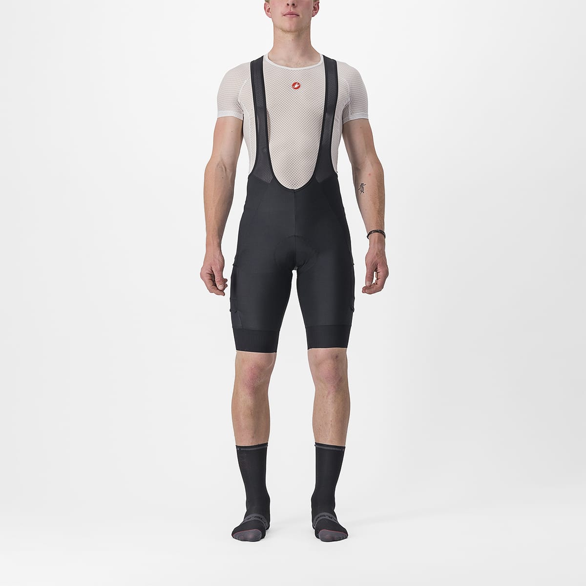 CASTELLI UNLIMITED CARGO Spodenki na szelkach czarny