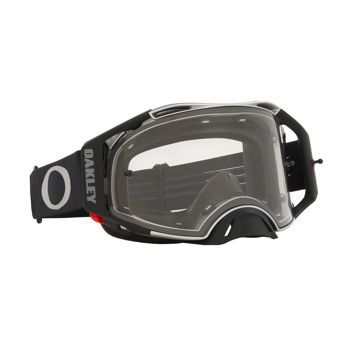 OAKLEY AIRBRAKE MX Tuff Blocks Black Gunmetal Goggle Clear Shield