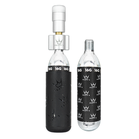 PEATY'S HOLESHOT ROAD/GRAVEL CO2 Percutor + 2 x 16g srebrne naboje gwintowane CO2