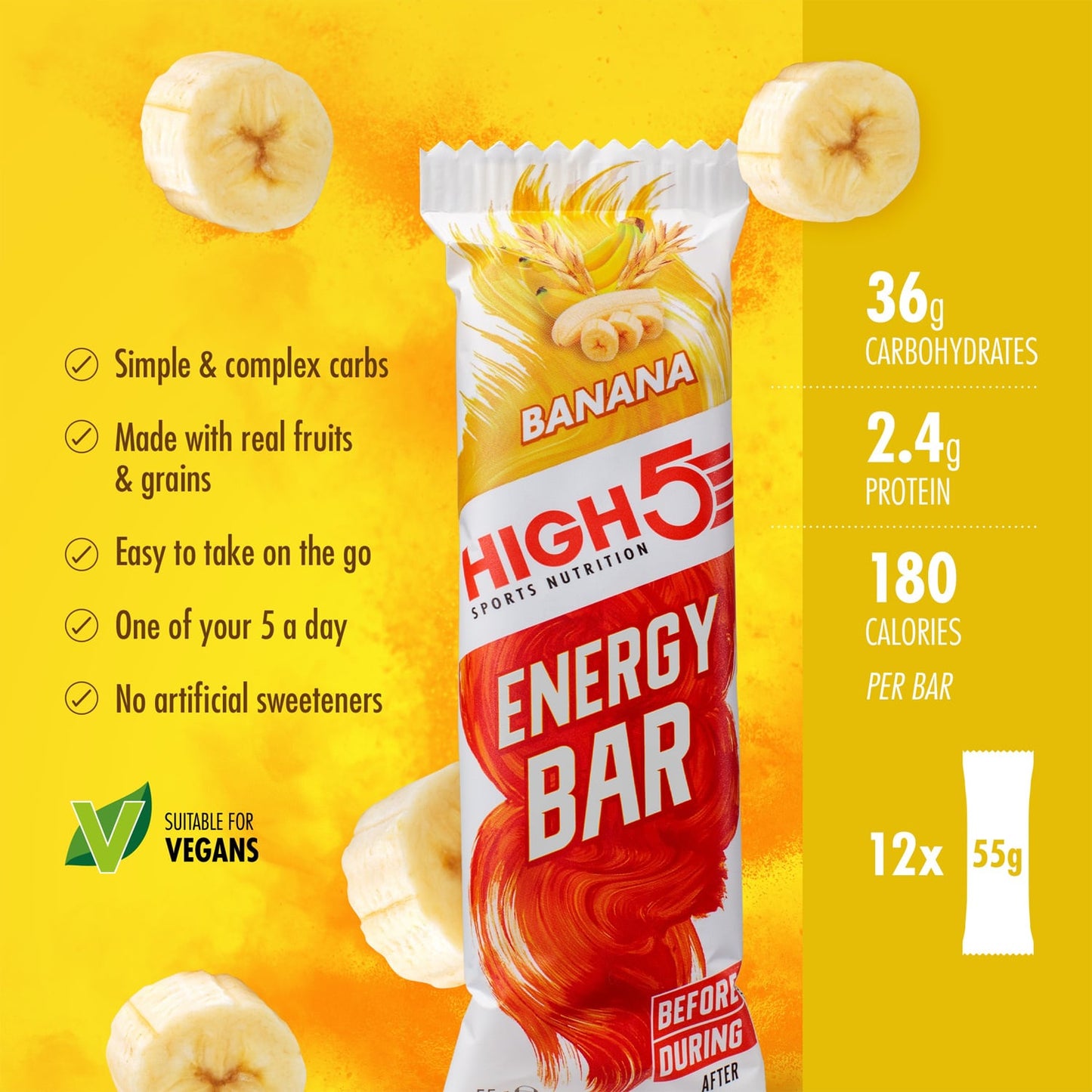 HIGH5 ENERGY BAR (55 g) bananowy