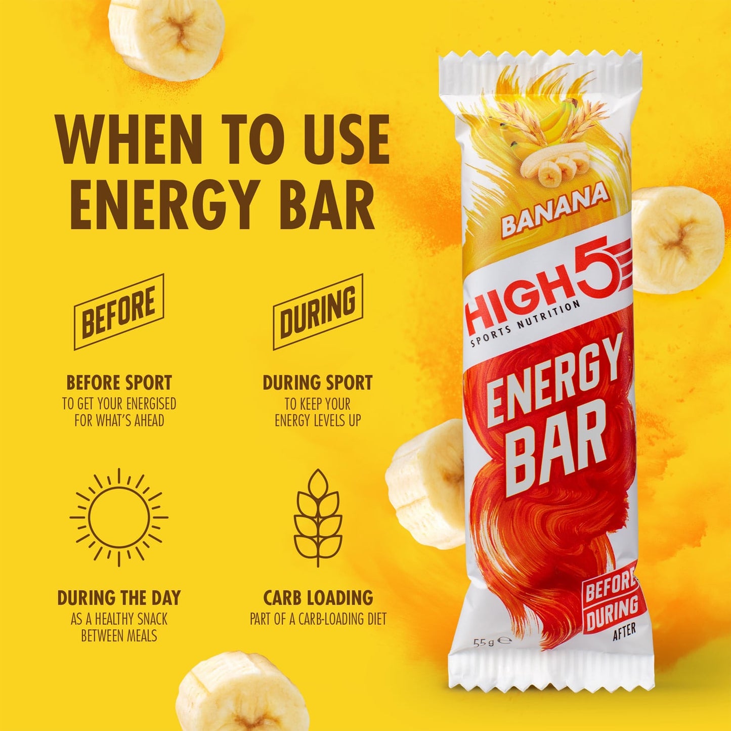 HIGH5 ENERGY BAR (55 g) bananowy