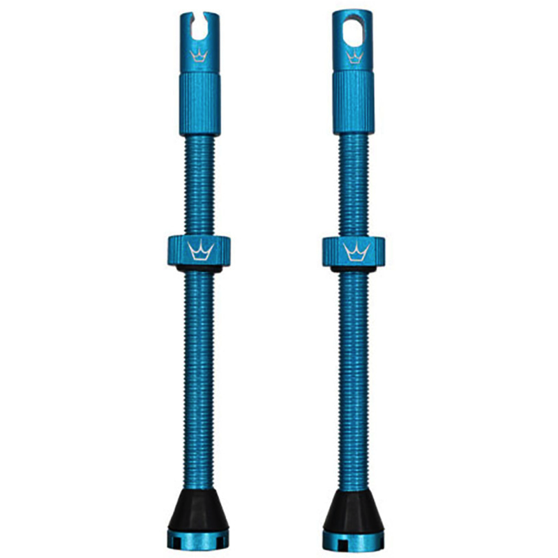 PEATY'S x Chris King MK2 Presta 80 mm Tubeless Valves (x2) Turquoise
