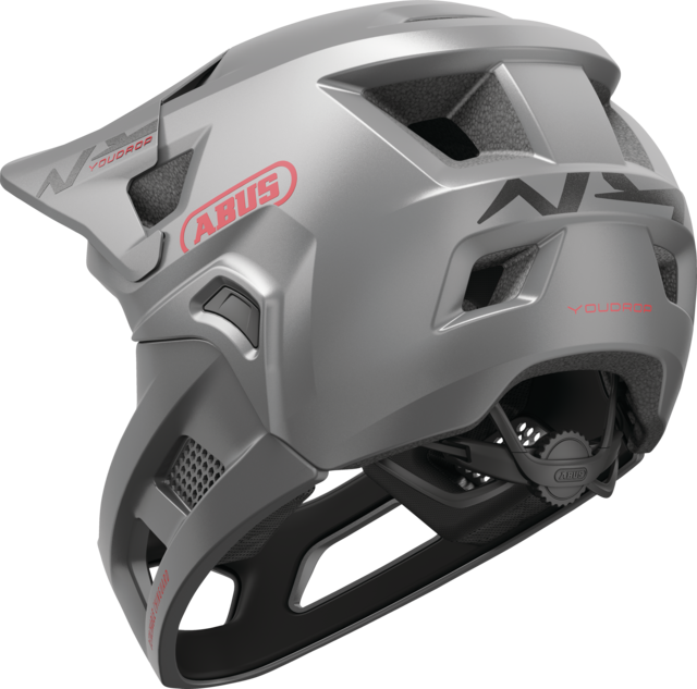 Kask MTB ABUS YOUDROP FF Junior, szary